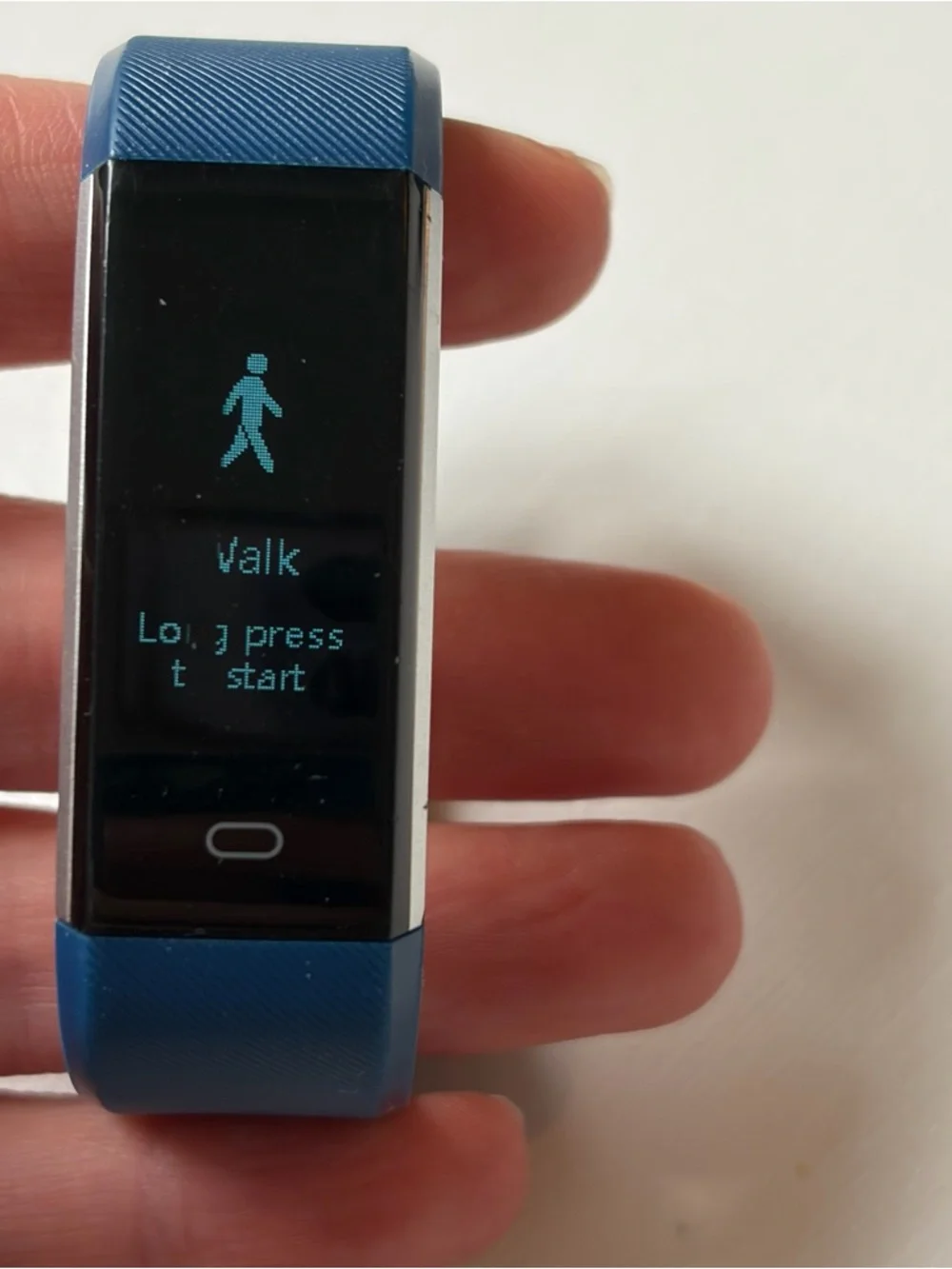 Lintelek ID115Plus HR Blue Activity Fitness Tracker Small Watch w/ Charging Cord